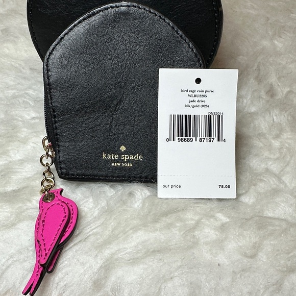 NWT KATE SPADE NOVELTY birdcage wristlet with matching coin pouch - Picture 9 of 12